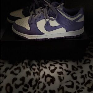 Nike Purple and White Low-Top Sneakers
